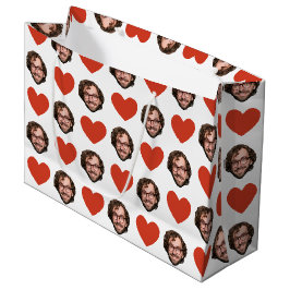 Valentijnsdag Grappig Op Maat Gemaakt Gezicht Foto Groot Cadeauzakje