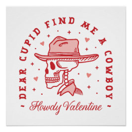 Valentijnsdag grappig single land meisje esthetiek perfect poster