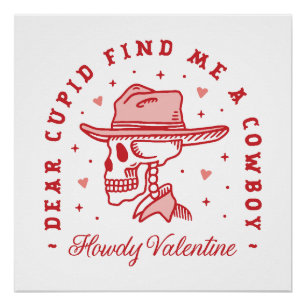 Valentijnsdag grappig single land meisje esthetiek perfect poster