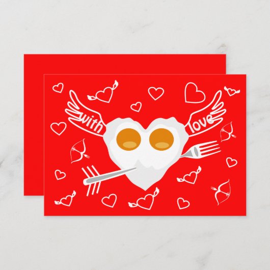 Valentijnsdag grappige hart aangepaste uitnodiging (Voorkant / Achterkant)