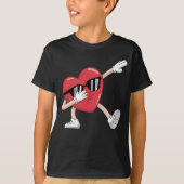 Valentijnsdag Grappige Jongens Meisjes Dabbing Har T-shirt (Voorkant)