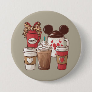 Valentijnsdag Grappige Latte Koffieliefhebber Ronde Button 7,6 Cm