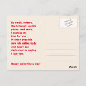 Valentijnsdag. Grappige octopus in liefde Briefkaart (Achterkant)