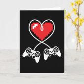 Valentijnsdag Grappige Video Gamer Gaming Mannen V Kaart (Gele Bloem)