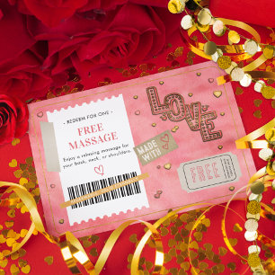 Valentijnsdag Gratis Massage Liefde Koppels Coupon