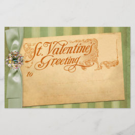 Valentijnsdag Greeting Antiek Vintage Briefpapier