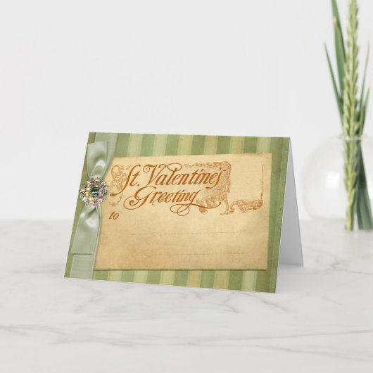 Valentijnsdag Greeting Antiek Vintage Feestdagen Kaart (Voorkant)