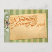 Valentijnsdag Greeting Antiek Vintage Feestdagenkaart (Voorkant)