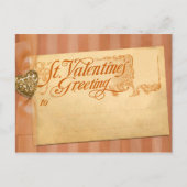 Valentijnsdag Greeting Antiek Vintage Feestdagenkaart (Voorkant)
