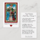 Valentijnsdag Greeting Religieuze Prayer-kaarten Visitekaartje (Voorkant / Achterkant)