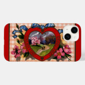  Valentijnsdag Greetings Heart en Flowers Case-Mate iPhone Case (Achterkant (horizontaal))