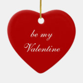  Valentijnsdag Greetings Heart en Flowers Keramisch Ornament (Achterkant)