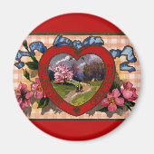  Valentijnsdag Greetings Heart en Flowers Magneet (Voorkant)