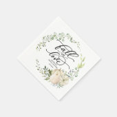 Valentijnsdag Groene Witte Pompoen Bruidsdiner Servet (Hoek)