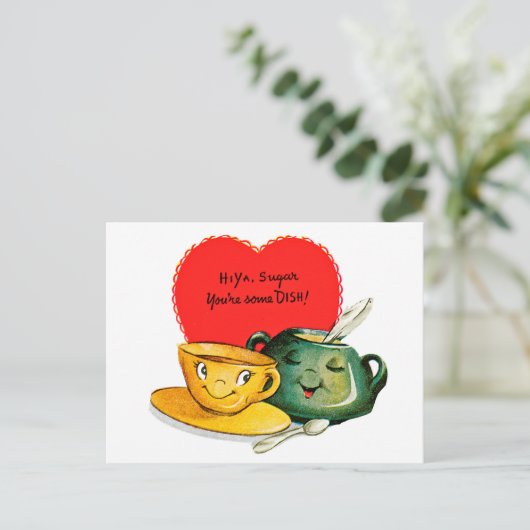  Valentijnsdag Groet Briefkaart (Staand voorkant)