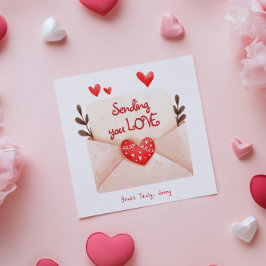 Valentijnsdag Groet met Liefde Kaart