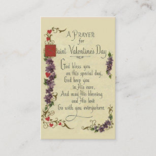 Valentijnsdag groet religieus gebed Kaarten Visitekaartje