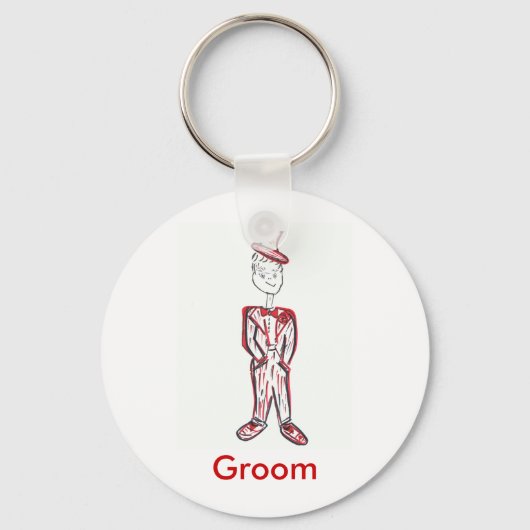 Valentijnsdag Groom Sleutelhanger (Voorkant)