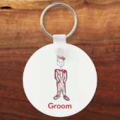 Valentijnsdag Groom Sleutelhanger (Voorkant)