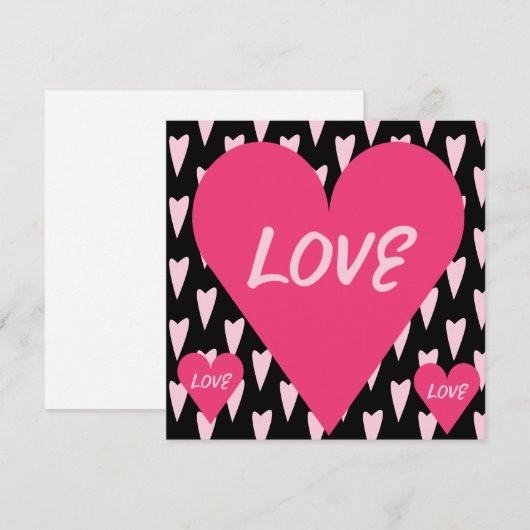 Valentijnsdag Grote Liefde Harten Roze (Voorkant / Achterkant)