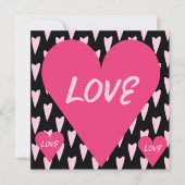 Valentijnsdag Grote Liefde Harten Roze (Voorkant)