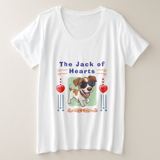 Valentijnsdag Grote Maat T-shirt (Design voorkant)