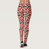 Valentijnsdag Grunge Hearts  Leggings (Achterkant)