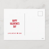 Valentijnsdag Guilty Love Dog Funny Mugshot Feestdagenkaart (Achterkant)