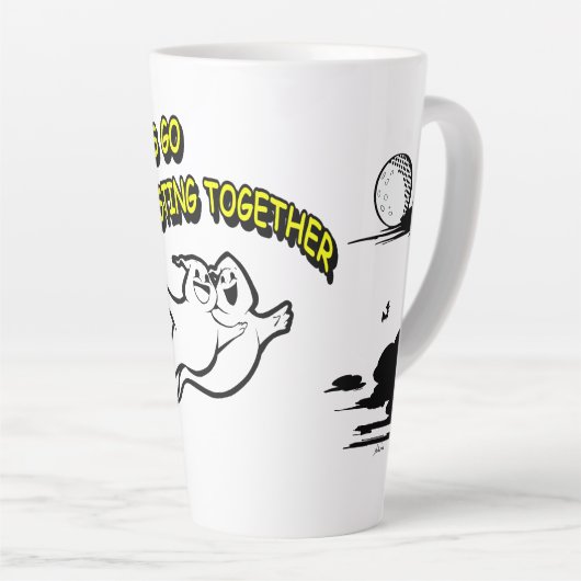 Valentijnsdag Halloween Ghosting Latte Mok (Rechterhoek)