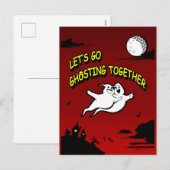 Valentijnsdag Halloween ghosting samen Feestdagenkaart (Voorkant / Achterkant)