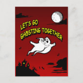 Valentijnsdag Halloween ghosting samen Feestdagenkaart (Voorkant)