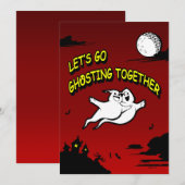 Valentijnsdag Halloween ghosting samen Feestdagenkaart (Voorkant / Achterkant)