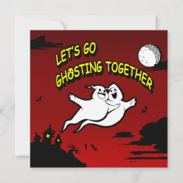 Valentijnsdag Halloween ghosting samen Kaart
