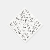 Valentijnsdag Hand Drawn Script Love Lettering Servet (Hoek)