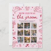 Valentijnsdag Hand Getekende Hoe Oud Was De Bruide Kaart (Voorkant)