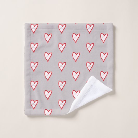 Valentijnsdag handdoek (Wasdoekje)