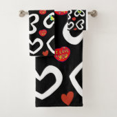 Valentijnsdag handdoeksets harten bad handdoek (Insitu)