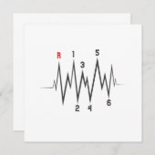 Valentijnsdag Handmatige Versnellingspook Hartslag Kaart (Voorkant / Achterkant)