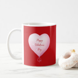 Valentijnsdag Happy Heart Custom Pink Script Koffiemok