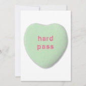 Valentijnsdag hard pass snoep grappig kaart (Voorkant)