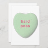 Valentijnsdag hard pass snoep grappig kaart (Voorkant / Achterkant)