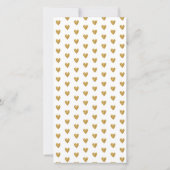 Valentijnsdag Harde foto Gold Glitter Hearts (Achterkant)