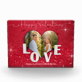 Valentijnsdag Harde foto Rood Glitter Foto Blok
