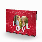 Valentijnsdag Harde foto Rood Glitter Foto Blok (Rechts)
