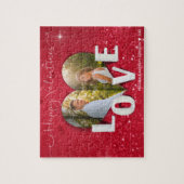 Valentijnsdag Harde foto Rood Glitter - Puzzle Legpuzzel (Verticaal)