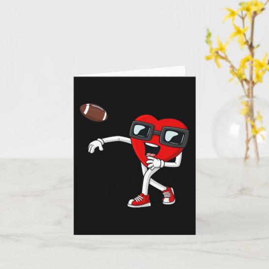 Valentijnsdag Harder Quarterback Football Boys Kin Kaart (Gele Bloem)
