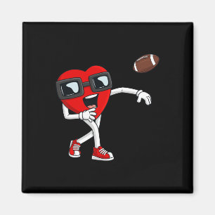 Valentijnsdag Harder Quarterback Football Boys Kin Magneet