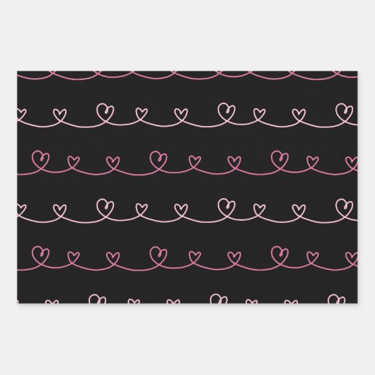 Valentijnsdag harst donkerelegant mooi inpakpapier vel (Voorkant 2)