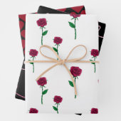 Valentijnsdag harst donkerelegant mooi inpakpapier vel (In situ)