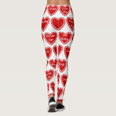Valentijnsdag hart 10 aangepaste WORDS-Leggings Leggings (Achterkant)